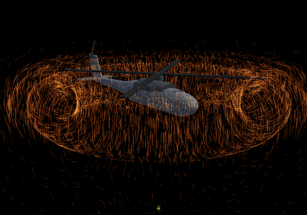 Rotor wake visualization